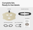 Ulike LED light therapy mask set contents adjustable head strap eye gaskets Type-C cable user manual