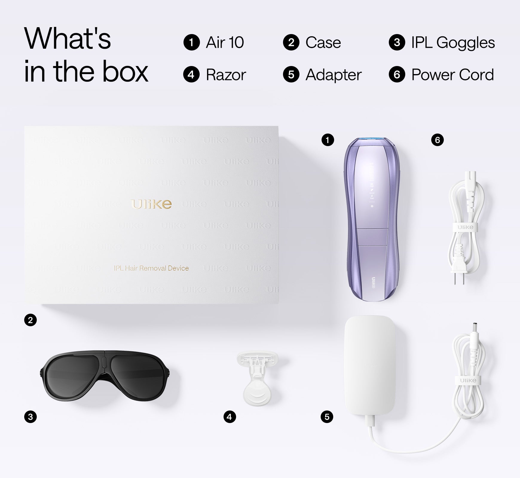 Ulike Air 10 Purple IPL what's in the box