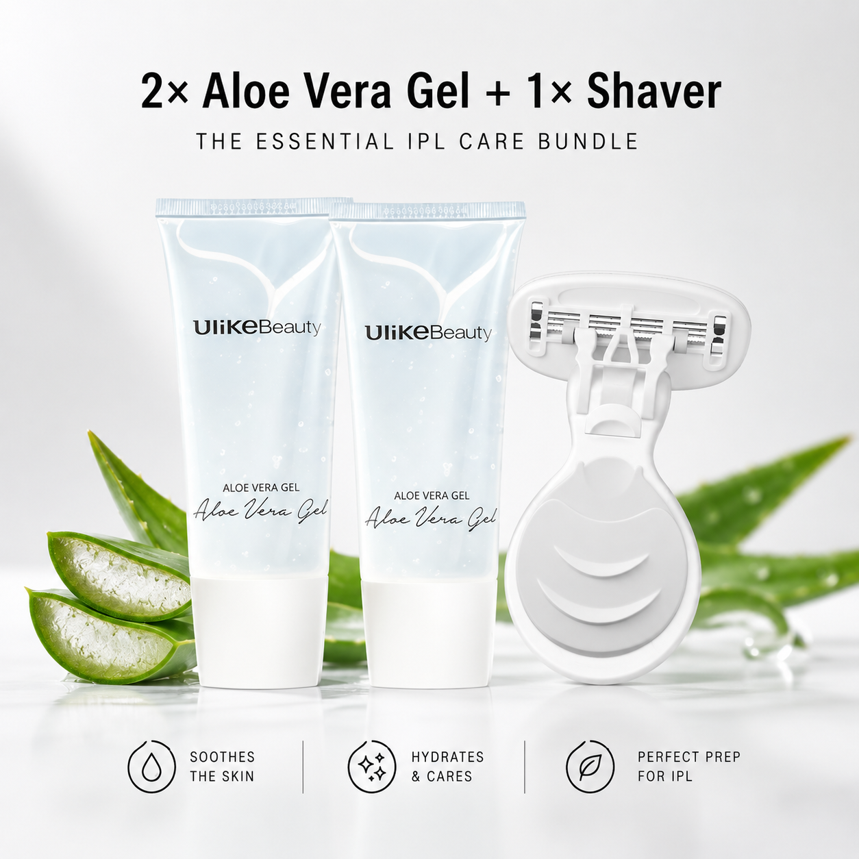 2× Aloe Vera Gel + 1× Shaver