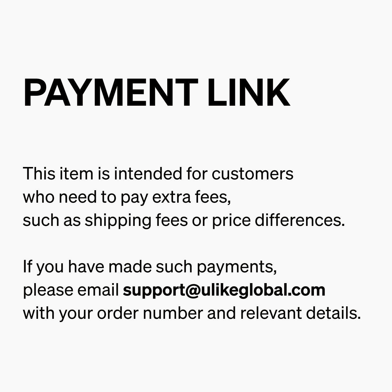 Extra Payment Link.