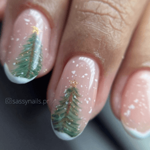 20 Christmas French Tip Nails Design Ideas of 2025