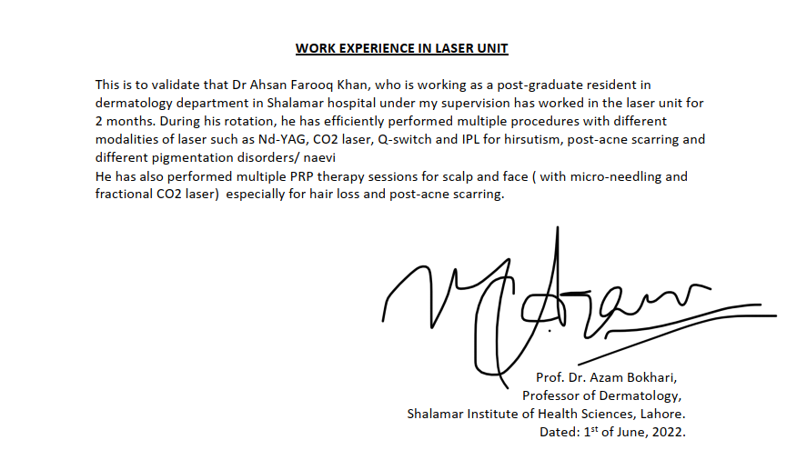 Dr. Ahsan Farooq Khan: My Story with Dermatology and Met Ulike