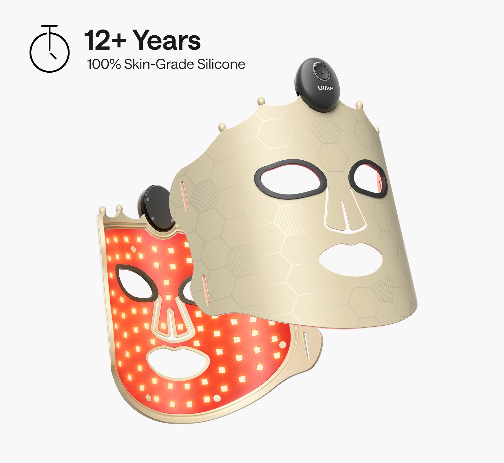 Ulike ReGlow LED light therapy mask made with 100% skin-grade silicone