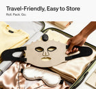 Travel-friendly Ulike LED light therapy mask easy to store and pack in a suitcase