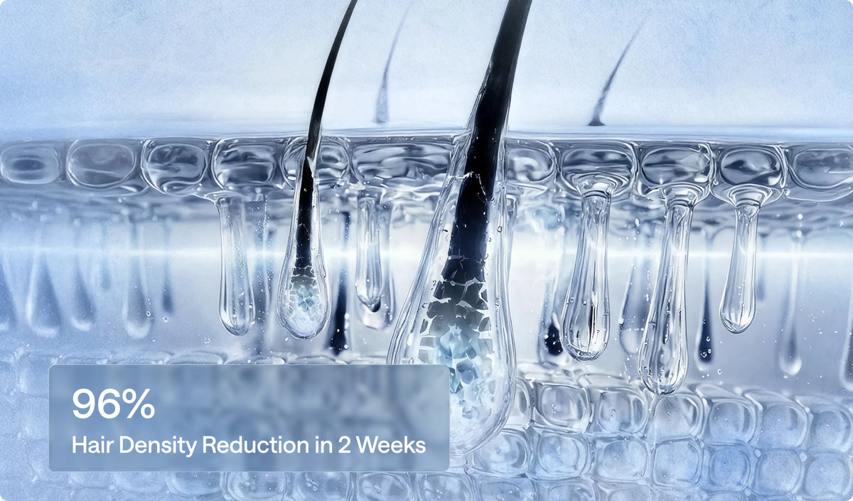 Defeat Stubborn Hair.
Visible, Long-Lasting
Smoothness in 4 Weeks.