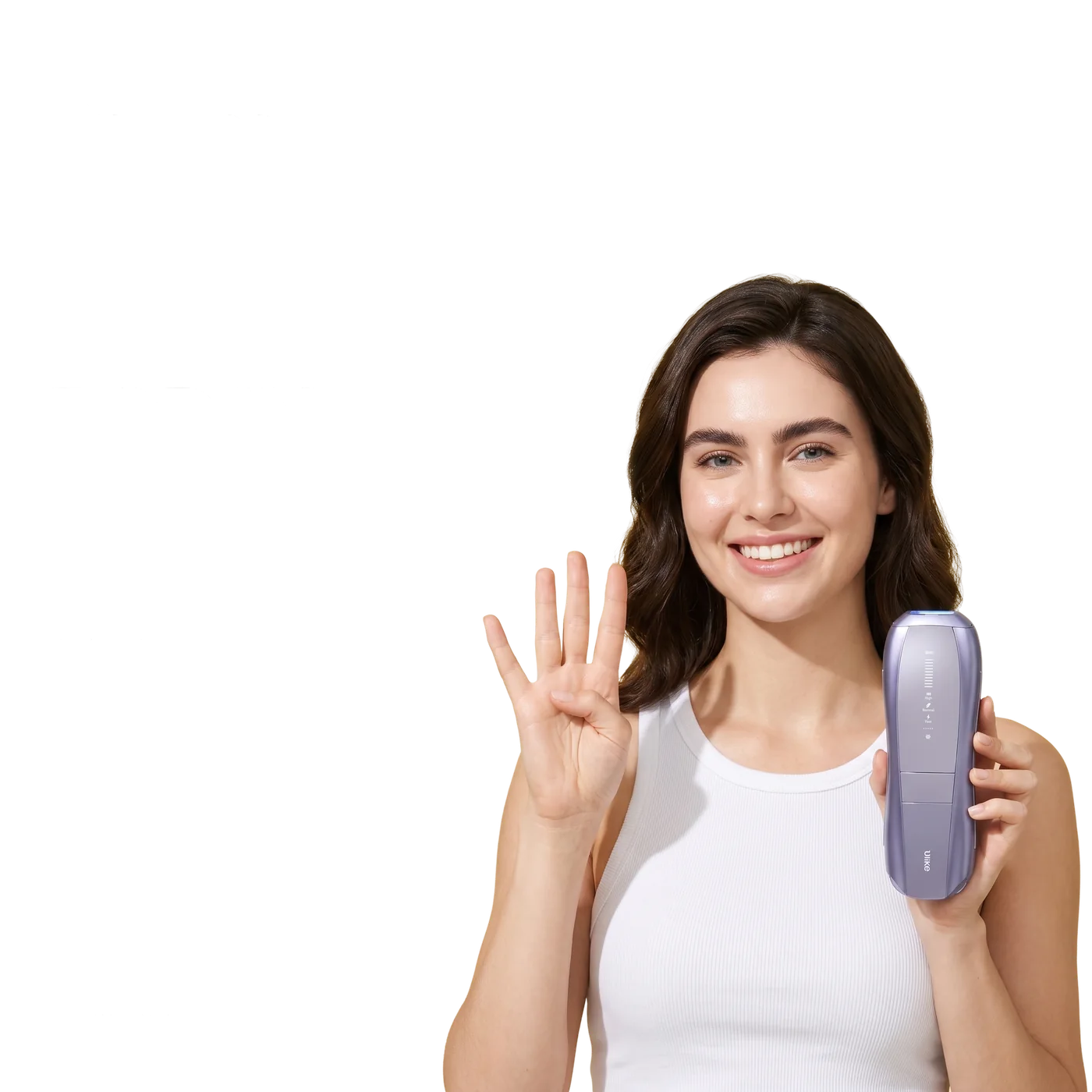 Smiling woman holding the Ulike Air 10